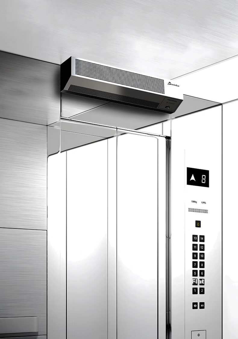 Theodoor Elevator Air Curtain Fan for Elevator Cabin Ventilation and Cooling, White Switch Model FM-1008DT-M 8