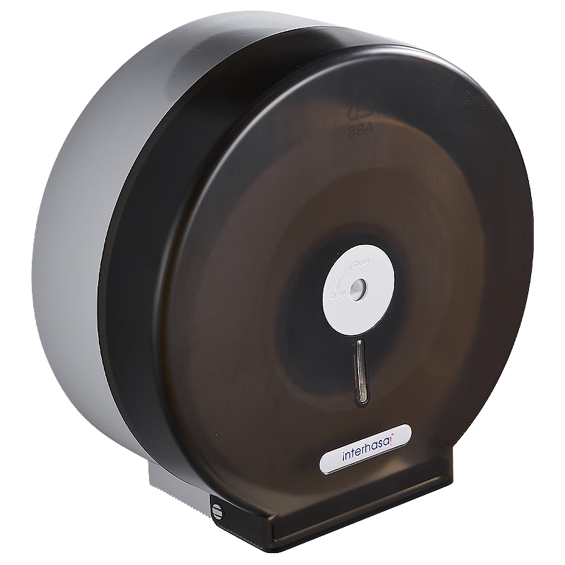 Interhasa! Wall-Mounted Toilet Paper Holder, Large Roll Dispenser, No Drilling Required, E51018