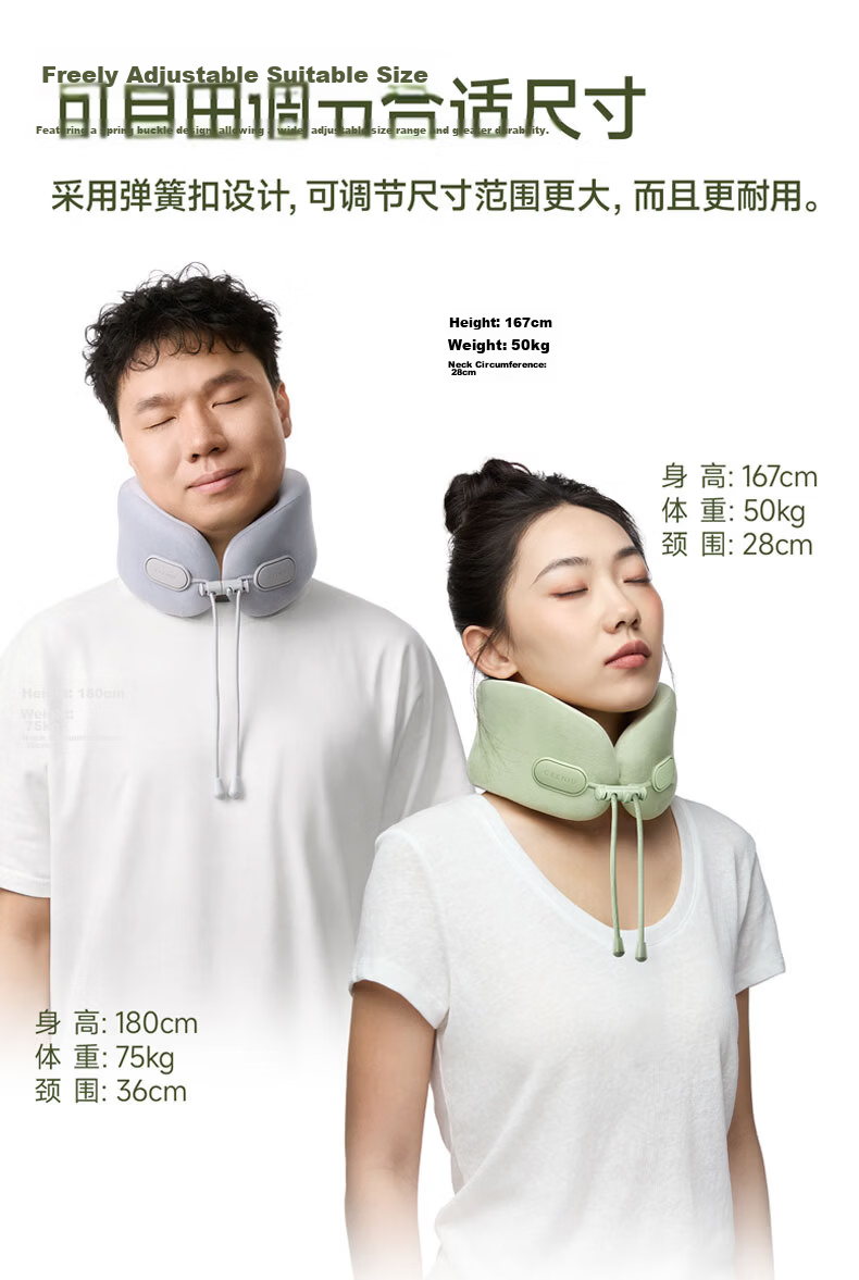 CEENIU Long-Distance Travel U-Shaped Neck Support Pillow Portable Foldable U-Shape Headrest Neck Pillow for Airplane and High-Speed Train 30