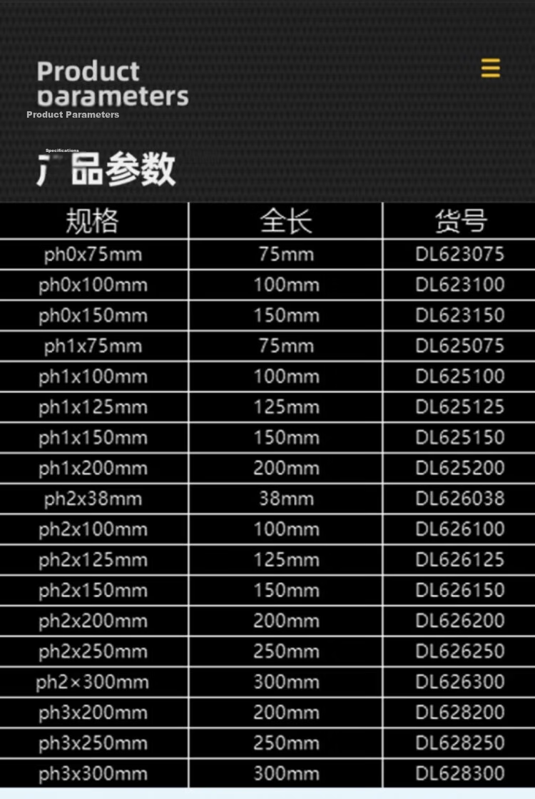 Deli Tool Plastic Handle Phillips Screwdriver PH0x75mm DL623075 (New and Old Versions, Random Delivery) 11
