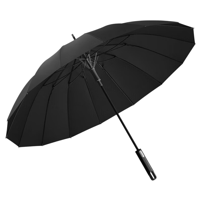 MAYDU Automatic Umbrella, Large Size, Reinforced And Thickened, Sturdy Windproof Business Umbrella, Double-Person Umbrella, 280T M1615 Black 16 Ribs