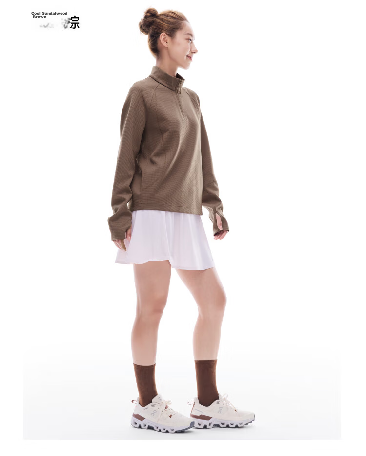 Beneunder Women's Half-Zip Quick-Dry Slim Fit Sweatshirt 26 Spring Summer New DR017 Frost Cream White XL 17