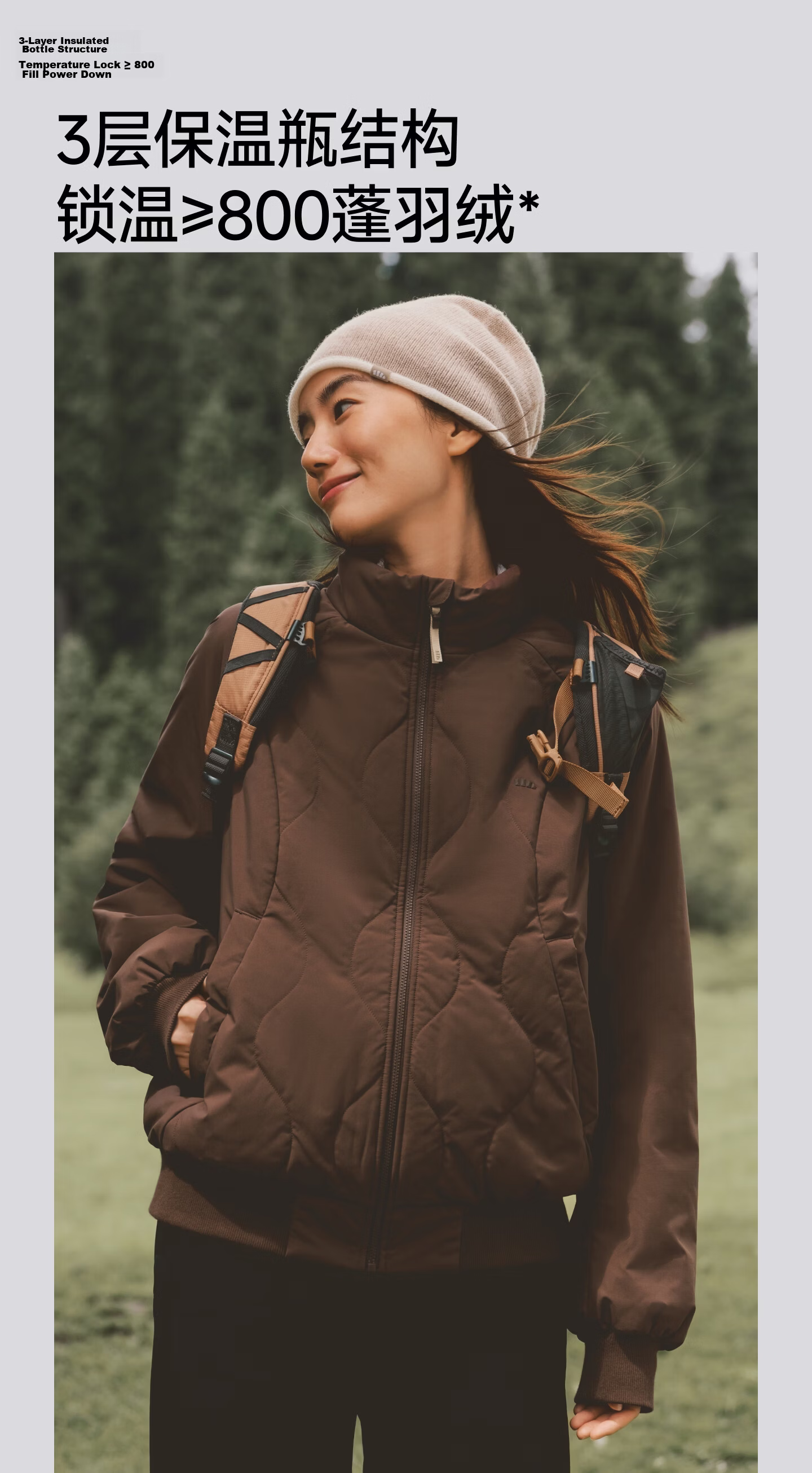 Beneunder Women's down Jacket, Pilot Style, Warm, Machine Washable, Lightweight Cotton Coat, New Model CL026, Feathers-Like Filling 7