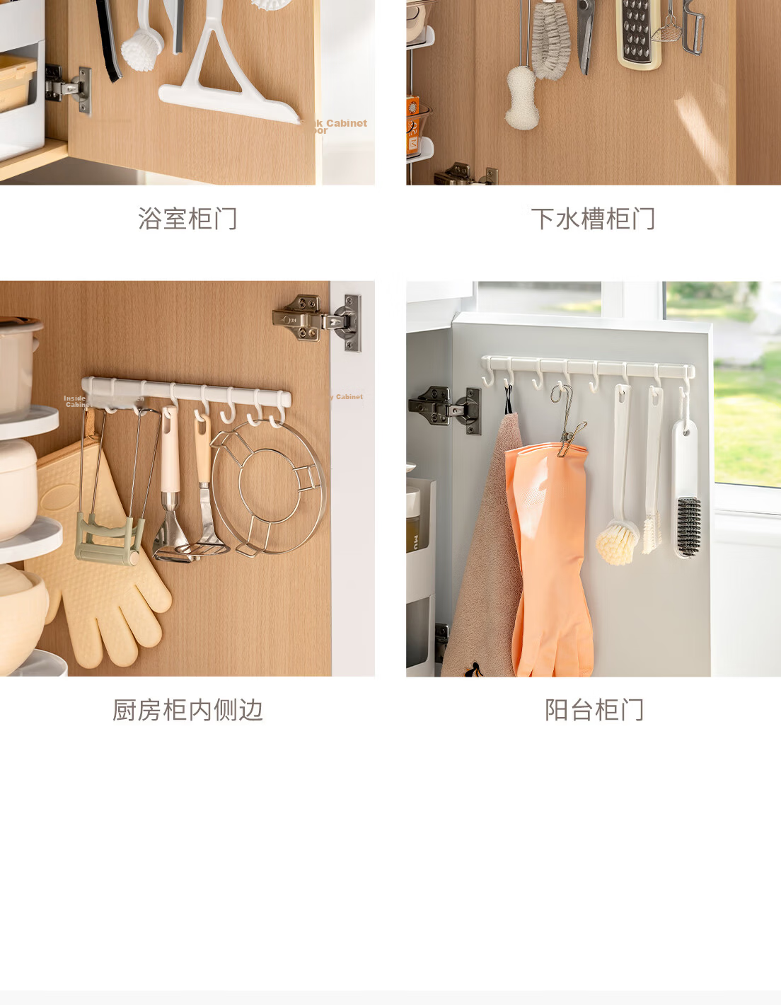 Lanjiaoluo Kitchen Storage Rack, No Drilling Required, Wall-Mounted Shelf, Household Spice Rack, Condiment Organizer, Square Shape, 40cm 7