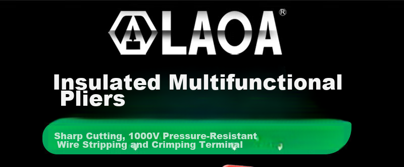 LAOA LA322108 Insulated 8-Inch Steel Wire Pliers Electrician Wire Stripper Cable Cutter 1000V Rated 1