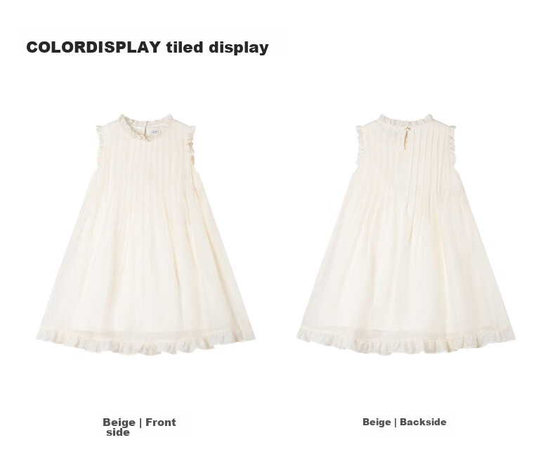 Mucmukn Star Shell Wave Tencel Lyocell Ruffle Vest Dress Island Vacation Princess Dress Girls Summer 11