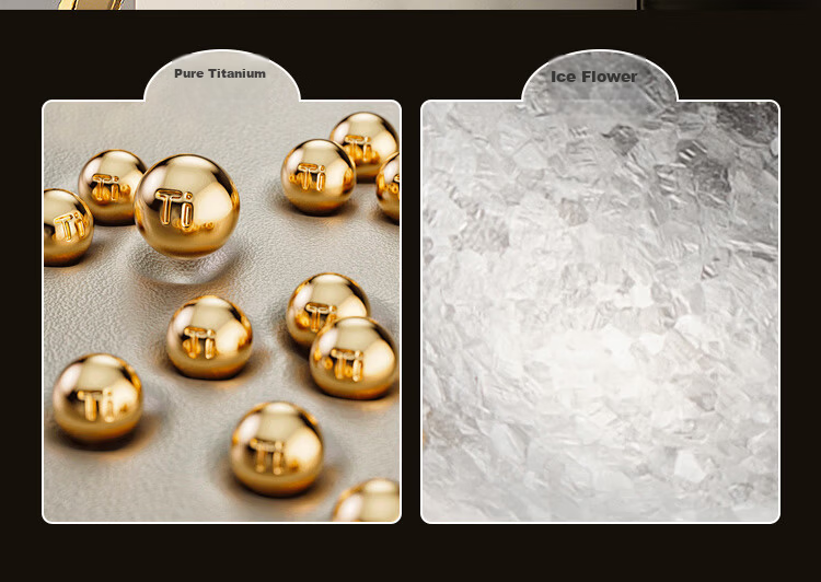 JD Jingzao Spoon [100% Pure Titanium] Titanium Crystal Soup and Rice Spoon Acid and Alkali Resistant 2-Pack 8