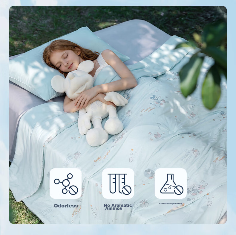 Disney Summer Cooling Quilt Single Ice Silk Air Conditioning Quilt Washable Antibacterial Class A Winnie 150 8