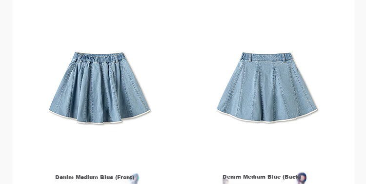 Balabala [balaOne] Girls' Denim Skirt Summer 2026 Sweet Children's Skirt 13