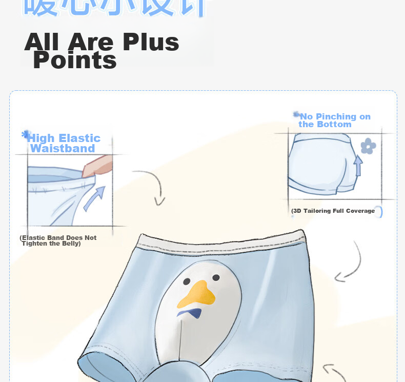 Niduoxiong Girls' Children's Underwear A-Class Cotton Breathable Comfortable Boxer Shorts for Toddlers 5