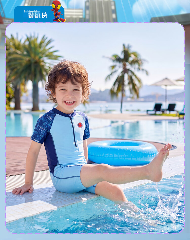 Disney Kids Boys One-Piece Swimwear Spiderman Blue D36052S2F Size 130 3