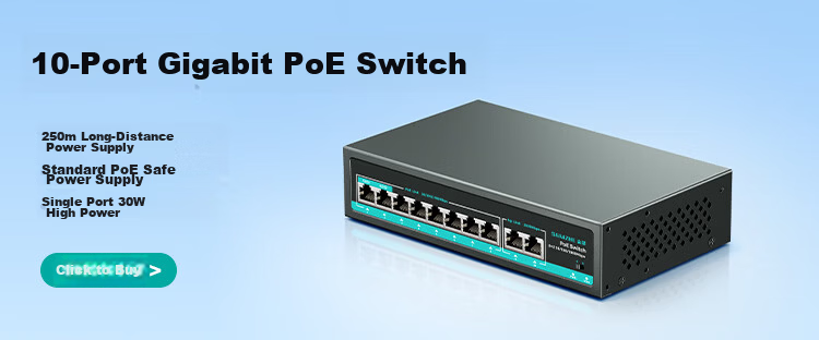 ShanZe POE Repeater One-to-Four 100Mbps Camera Network Repeater Extender Outdoor Home Surveillance Ethernet Power Splitter Separator Rainproof Sunproof FZXQ-04B 1