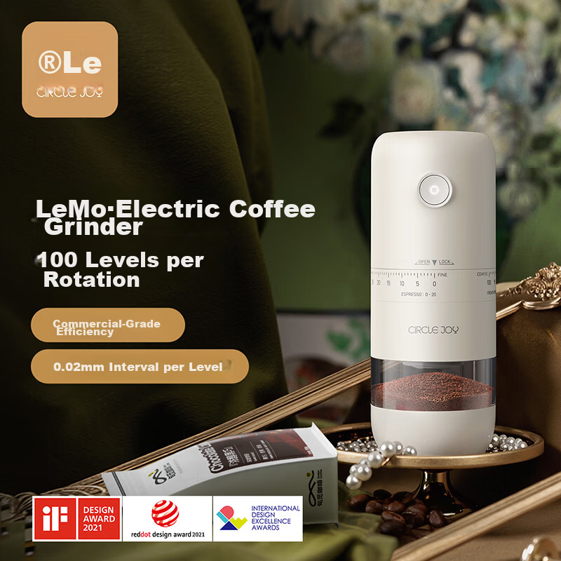 Circle Joy Electric Coffee Grinder Handheld Portable Manual Coffee Bean Grinder Automatic Powder Mill