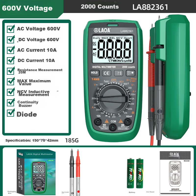 LAOA Digital Multimeter Electrician Specialized Smart Anti-Burn Universal Meter 2000/ Digital Multimeter LA882361