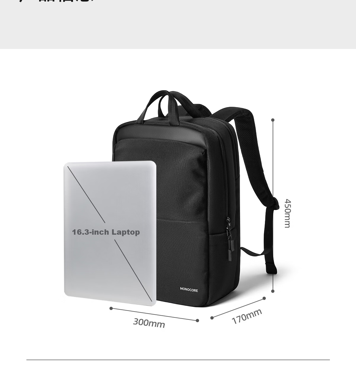 JINSHIWQ Laptop Backpack Men's Business Commuter 16-inch Notebook Bag Women's Large Capacity Travel Backpack 18