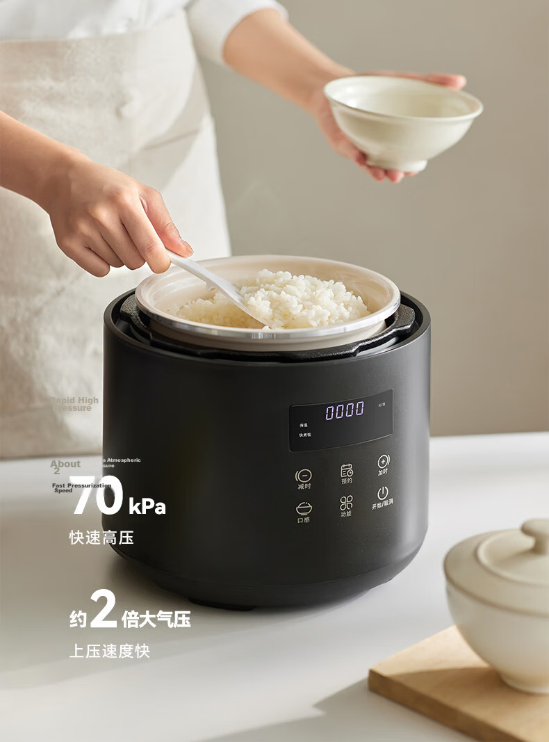 Olayks Instant Electric Pressure Cooker High-Pressure Rice Cooker Multifunctional Smart Mini Pressure Cooker 2.5L 6