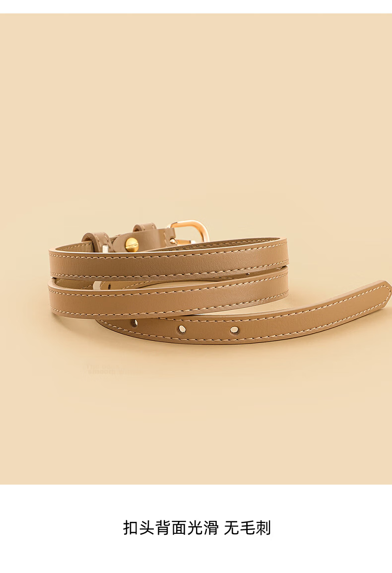 Viney Women's Genuine Leather Pin Buckle Belt Simple Versatile Casual Fashion Waistband Luxury Birthday Gift 12