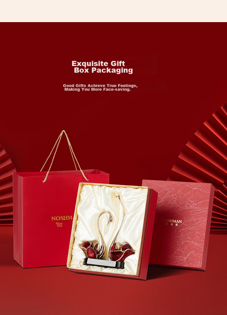 Nuoshiman Swan Ornament, Elegant Wedding Gift for Newlyweds, Valentine's Day And 520 Gift for Girlfriend, Living Room And Wine Cabinet Decoratio 5