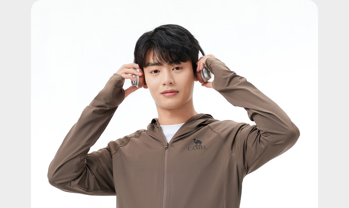 CAMEL Bubble Ice Outdoor Original Yarn Silver Coated Sunscreen Jacket UV Protection Lightweight Breathable Cooling Heat Shield Sun Protection Coat 52