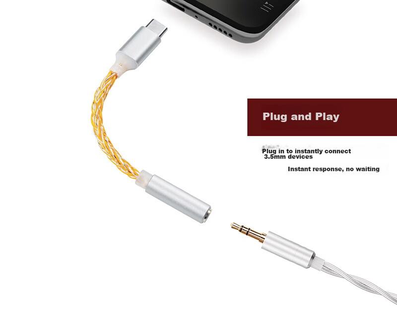 Yinwangsi Wired Earphones HiFi DAC Portable Mini Headphone Amplifier Audio Converter 3.5mm to Type-C Audiophile Grade 13