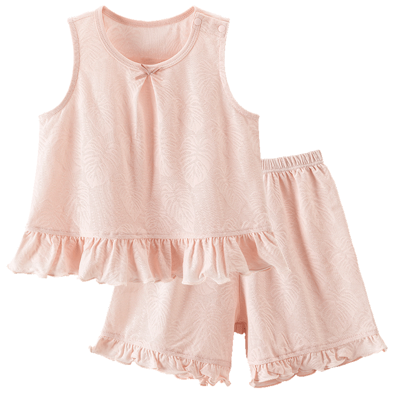 Guaiqi Bear Baby Toddler Sleeveless Top and Shorts Summer Cute Mesh Breathable Vest Set for Girls