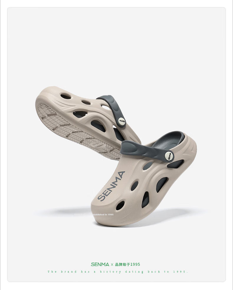 Semir Kids Summer Slippers Children's Hole Shoes Sports Outdoor Boys Beach Sandals Gray Size 35-36 16