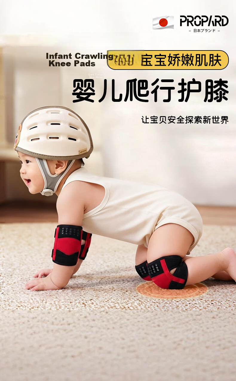 PROPARD Baby Knee Pads Crawling Knee Protectors Anti-Collision Fall Protection Summer Thin Version for 0-4 Years Old 1