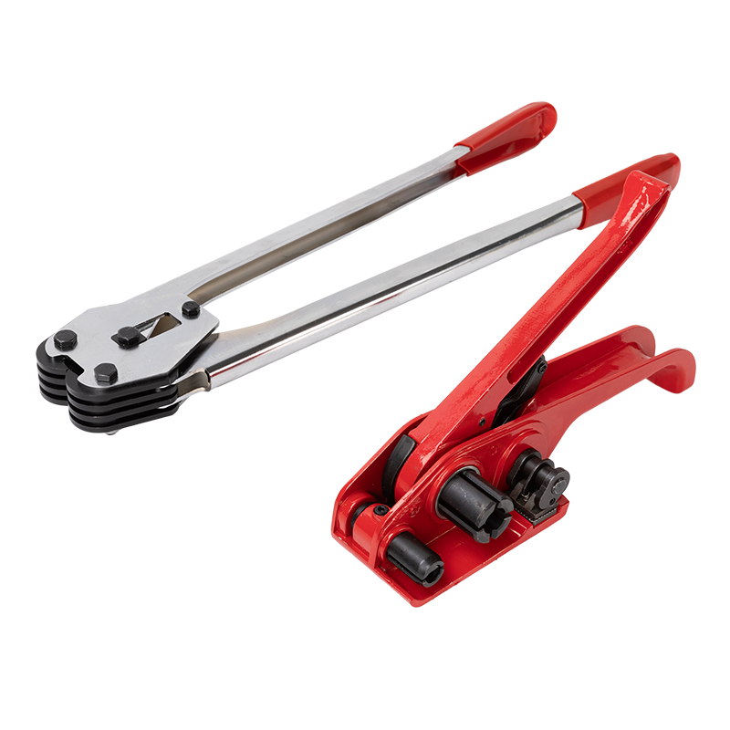 Color Grid PET Plastic Steel Strap Packing Machine Set 16-19mm Universal Type Press Clamp Tensioner Manual Packing Pliers Tensioner Plastic Steel Strap Bundling Machine