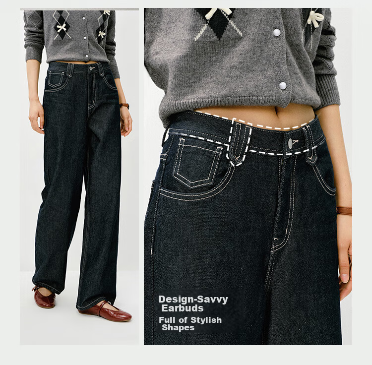 Semir Women's Summer Jeans with Lyocell Wide-Leg Pants 2026 New Loose Fit Long Pants Hong Kong Style Slimming Floor-Length Trousers 20