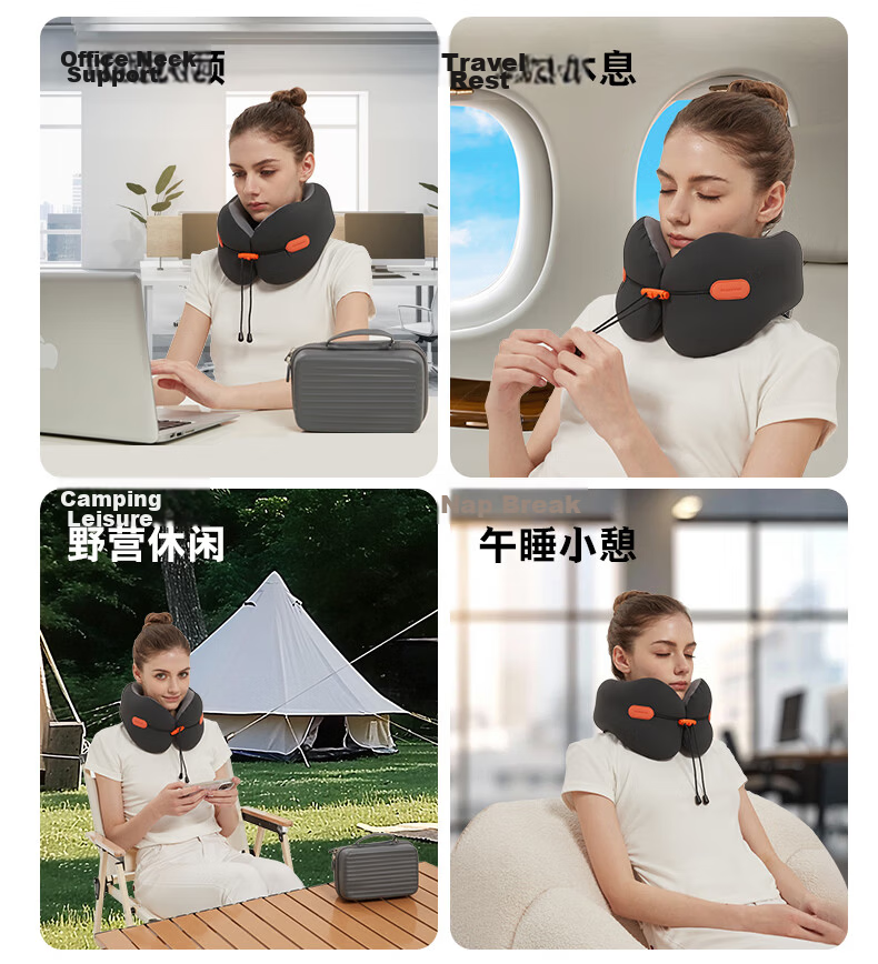MICHELIN Travel U-Shaped Neck Pillow Portable Neck Support Pillow Airplane Neck Pillow Long-Distance Travel Neck Rest Office Nap U-Shaped Pillow 11