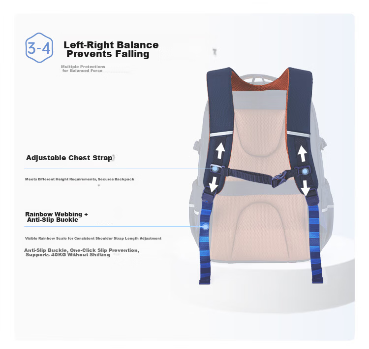 KALA·Y Large Capacity Lightweight Ergonomic Backpack for Middle and High School Students Unisex Stylish School Bag 6