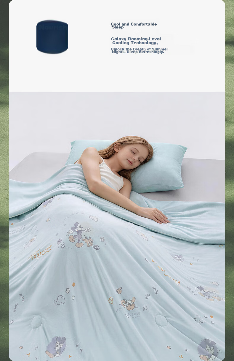 Disney Summer Cooling Quilt Single Ice Silk Air Conditioning Quilt Washable Antibacterial Class A Winnie 150 5