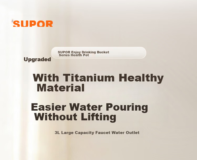 SUPOR 3L Health Kettle Large Capacity Faucet Water Boiler Flower Tea Pot with Titanium 0 Coating Constant Temperature Kettle Milk Warmer No-Pour Electric Tea Kettle Home Use SW-30YQ31 4