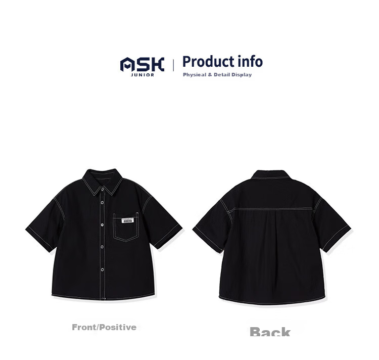 ASK JUNIOR Boys Summer Cotton Thin Short Sleeve Shirt and Shorts Running Two-Piece Set Kids 140 12