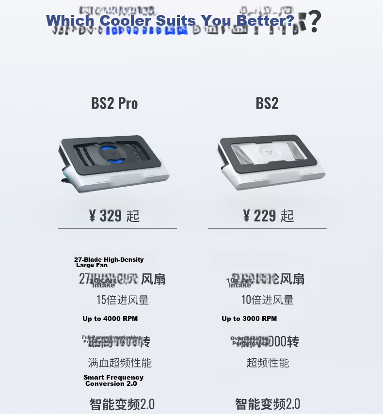 Flydigi BS3Pro EVA Laptop Cooling Pad Temperature Control Noise Reduction Gaming Cooling Base PC Stand for Lenovo Dell Alienware Legion 23