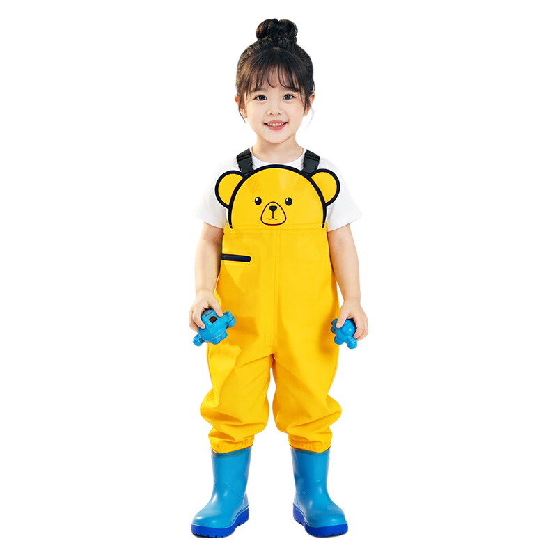 Blue Owl Shield Kids Beachcombing Suit Unisex Waterproof Wading Pants Outdoor Water Play Waterproof Jumpsuit Rain Boots YX1057 29