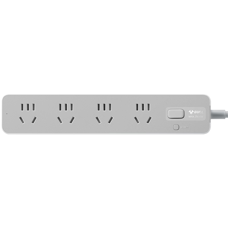 BULL Power Strip/Extension Cord/Surge Protector with 4 Outlets And Master Switch, 1.8 Meters Long, Gen Z GN-Z1041J