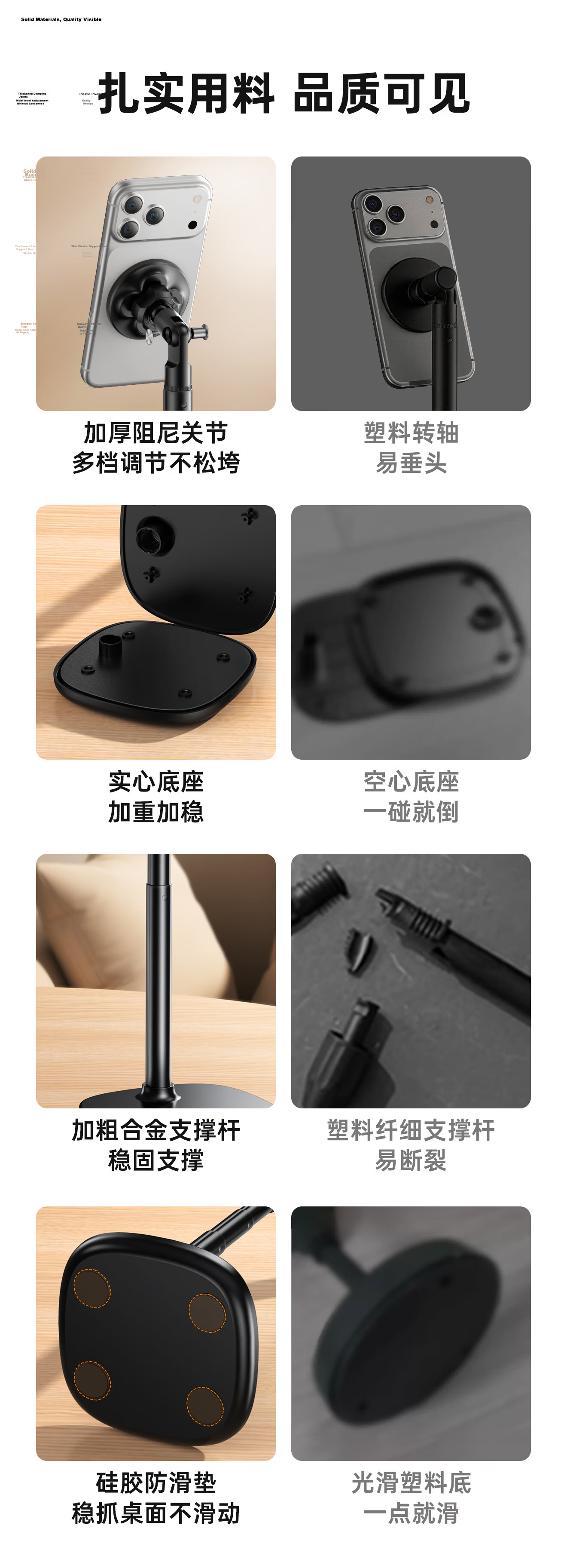 Philips Magnetic MagSafe Phone Holder Desktop Live Streaming Shooting Tool Online Class Watching Office Adjustable Multifunction Lazy Support Stand 2316C 4
