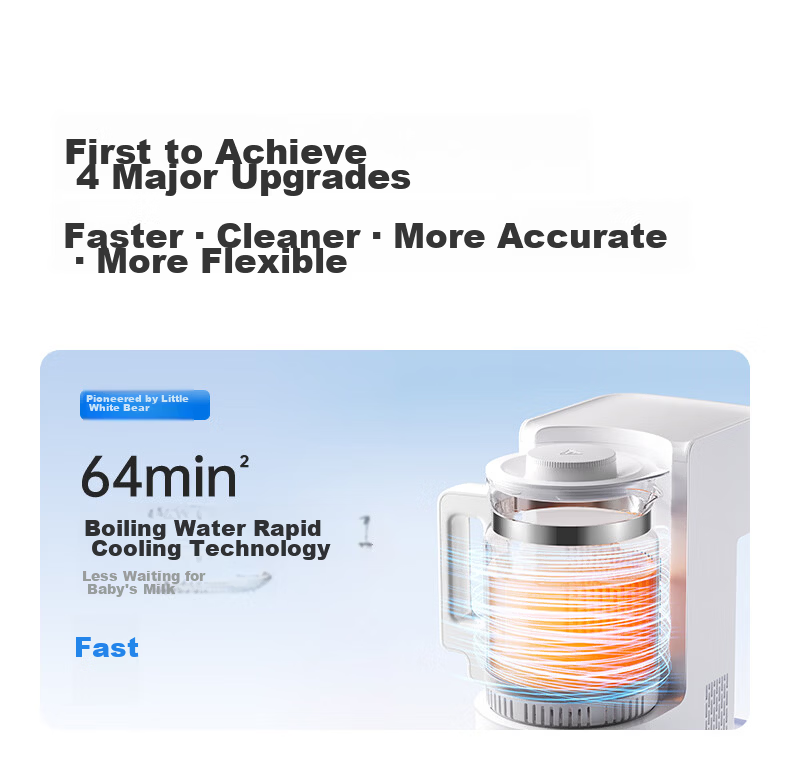 Little White Bear [Heavy New Product] Rapid Cooling Milk Maker All-Glass Quantitative Constant Temperature Kettle Baby Formula Dedicated Thermostatic Kettle L3 6