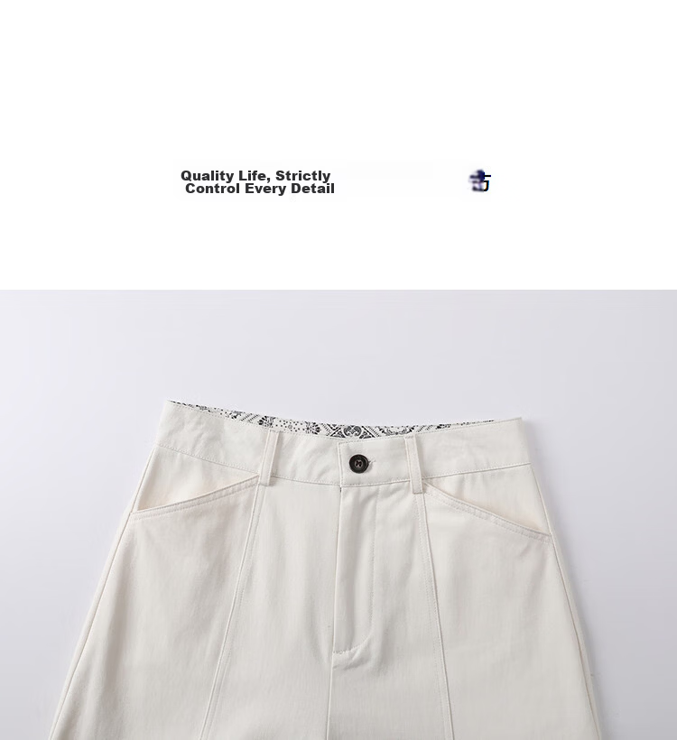 Demana [Cloud Soft Pure Cotton] Spring Curved Hem Cropped Pants Commuter Cuffed Loose Slim Petite Casual Pants for Women Premium 14