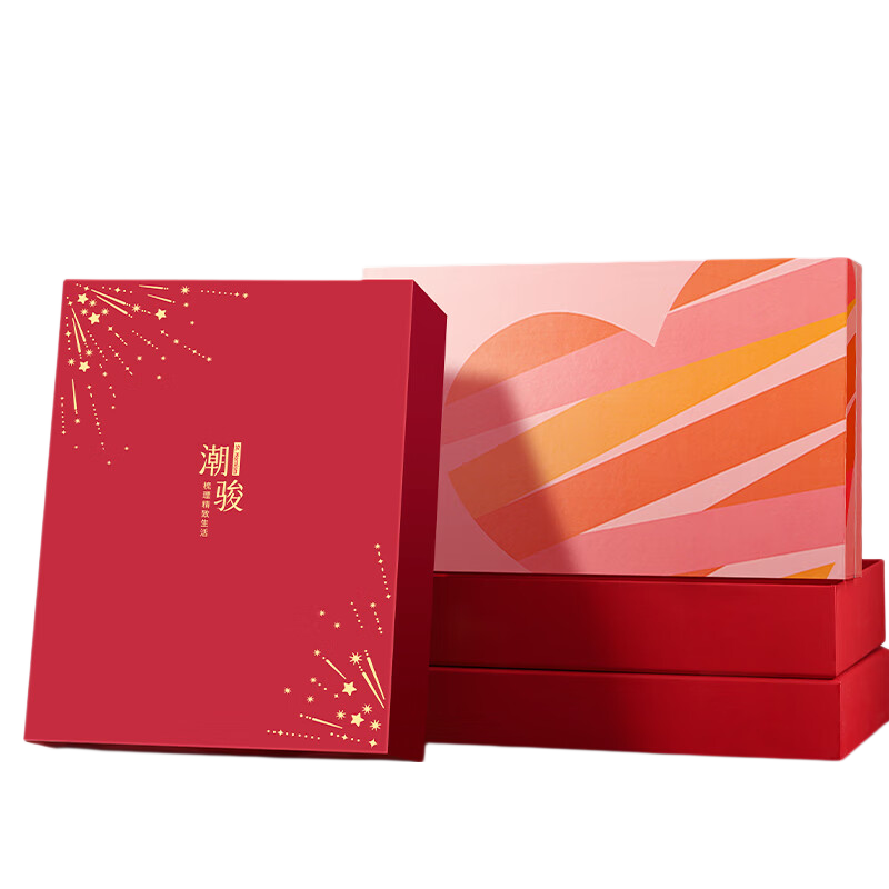 Chaojun Authentic Natural Ox Horn Comb, Portable Scalp Massage Tool, Meridian Therapy, Mid-Autumn Festival Gift for Parents, Elders, Clients, High-End Practical Gift for Friends, Birthday Present for Wife, Gift Box Set