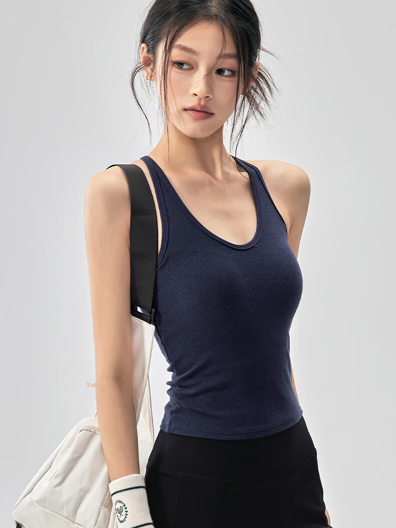 XUEXIMAN Women's Yoga Vest Sports Bra Summer Backless Shockproof One-Piece Pilates Training Fitness Bra 18