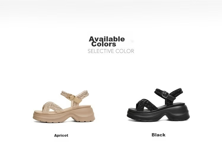 TEENMIX Qixi Festival Gift Sandals Open Toe Wedge Comfortable Casual Women's Shoes 2026 Summer New Apricot Color Size 37 3