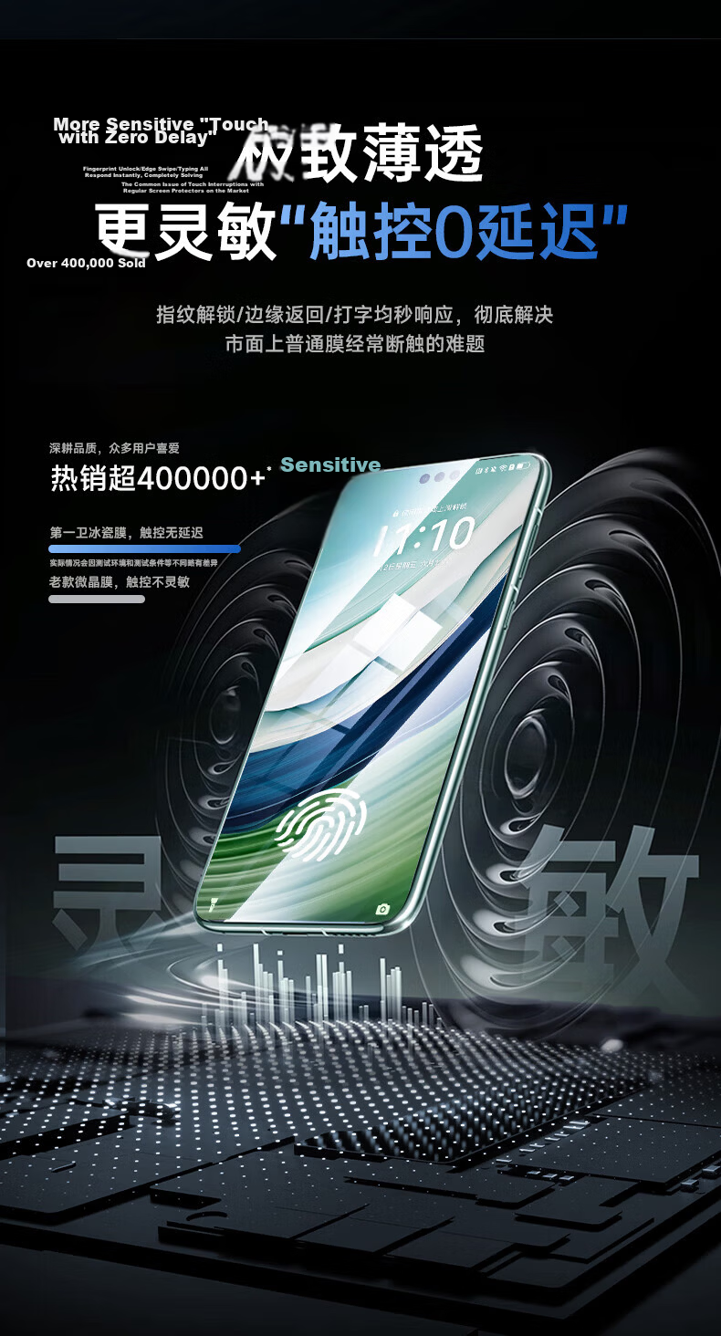 First Guard [Buy One Get One Free | New Ice Ceramic Privacy Screen Protector] Full Adhesive Huawei Mate40 Pro/RS Ceramic Anti-Spy Anti-Drop Screen Protector 14