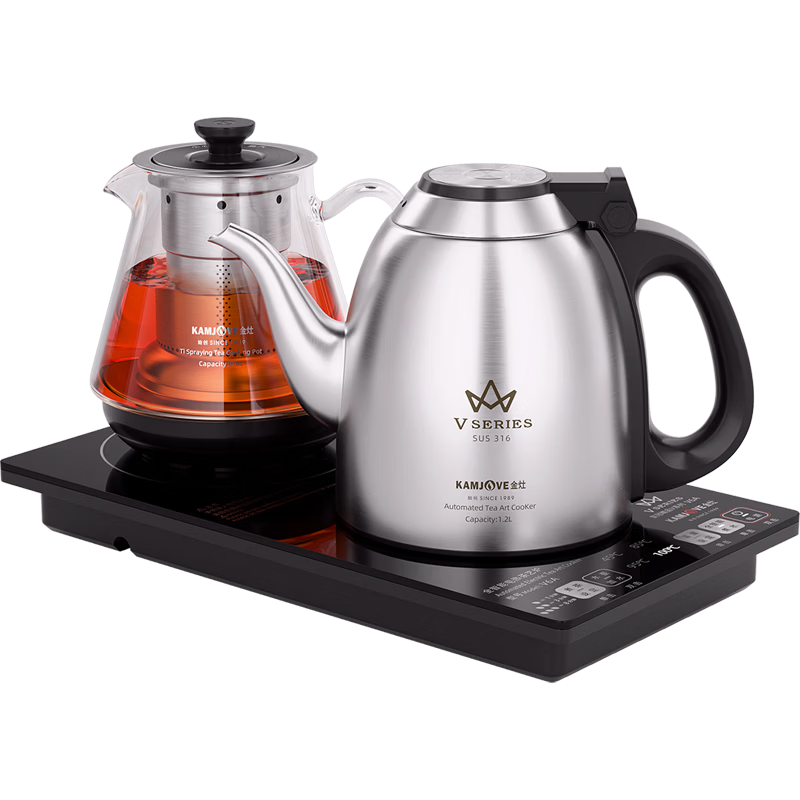KAMJOVE Automatic Water Refill Electric Kettle with Insulation and Constant Temperature, Latest Model V6A Multi-Functional Tea Brewing and Water Boiling Kettle with Spray Function