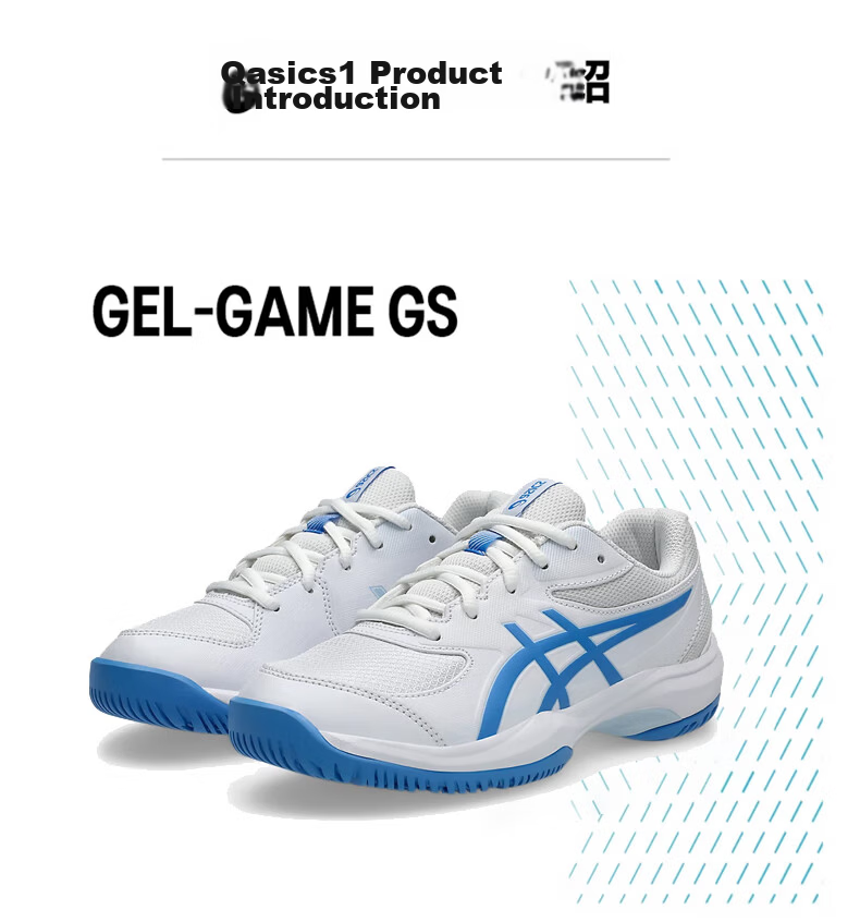 ASICS Kids Tennis Shoes GAME GS Youth Boys Girls Durable Sports Shoes 1044A083-400 Blue Green Size 35 32