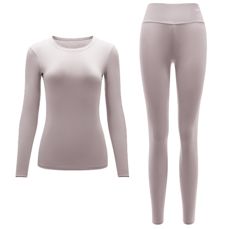 Beneunder Thermal Underwear Set Autumn Shirt and Pants Moisturizing Warm Women's Set [Initial Warmth] Misty Pink M
