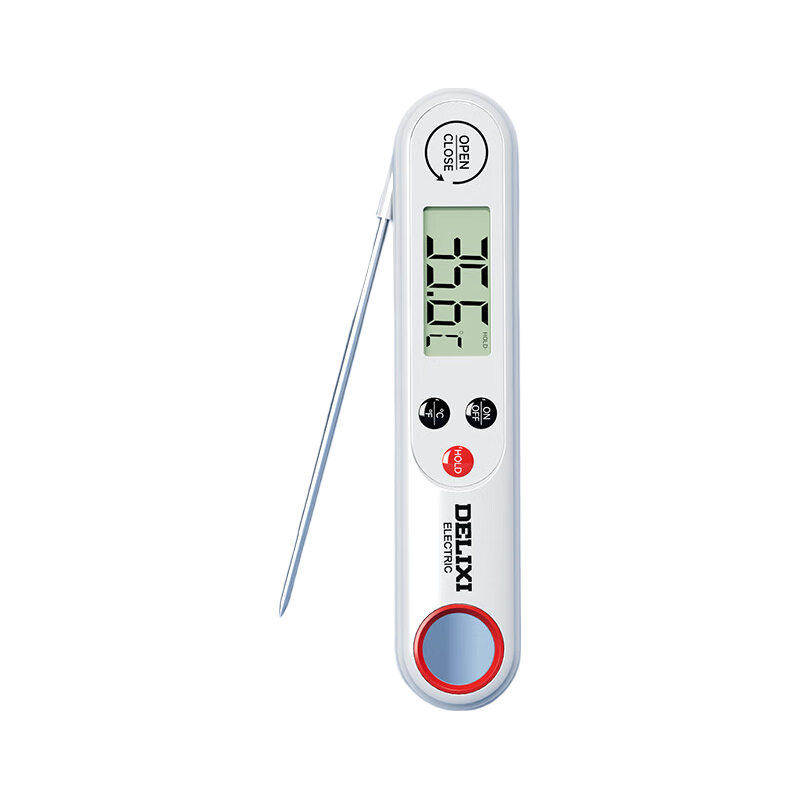 DELIXI ELECTRIC Probe Folding Thermometer, Kitchen Baking Water Temperature Milk Temperature Electronic High-Precision Food Thermometer