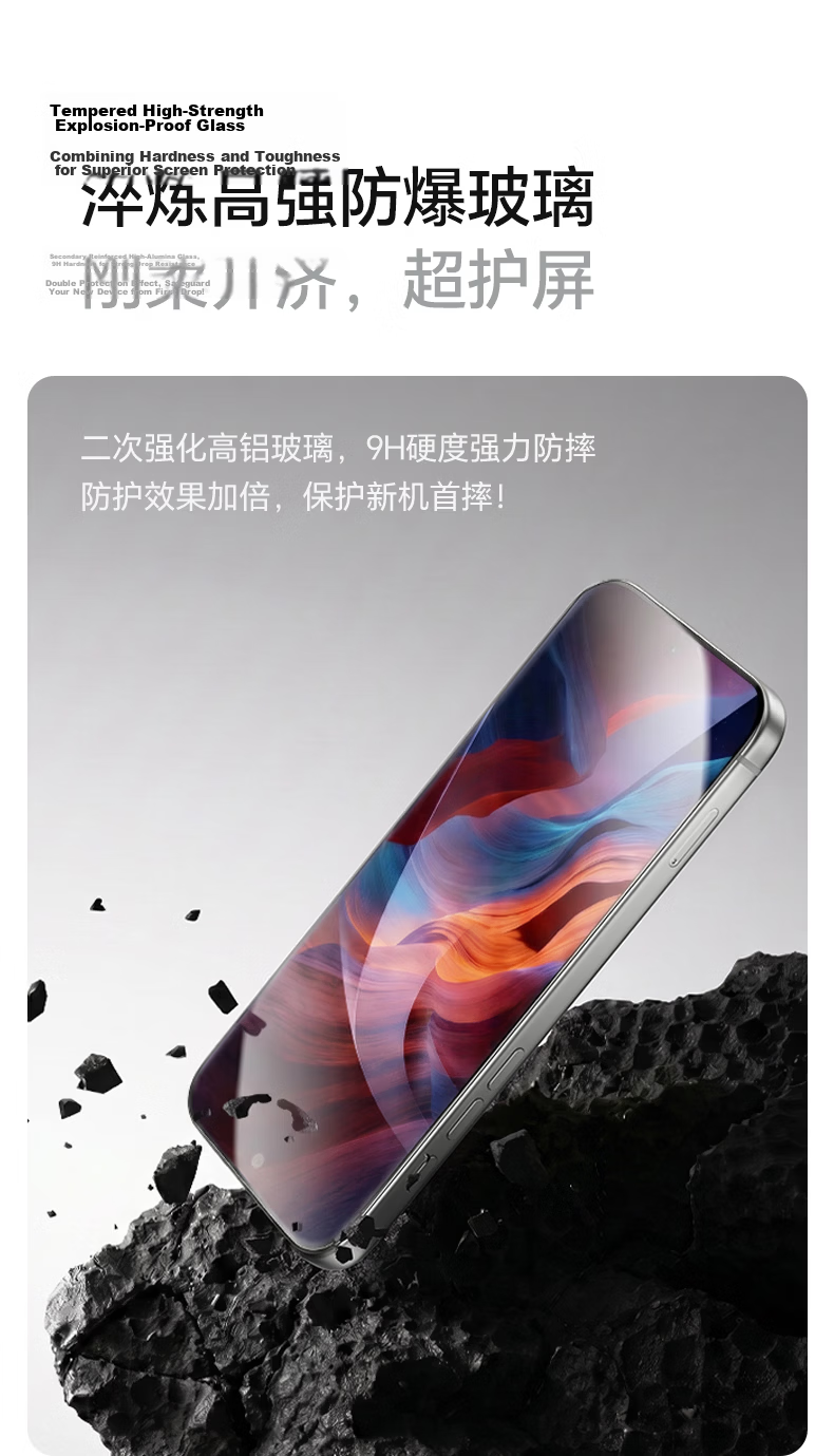 Langke [2-Pack] Tempered Glass Screen Protector for Redmi K90 Supreme Edition, Ultra-Thin Full-Screen HD Anti-Fingerprint, Drop and Dust Resistant Phone Film 6