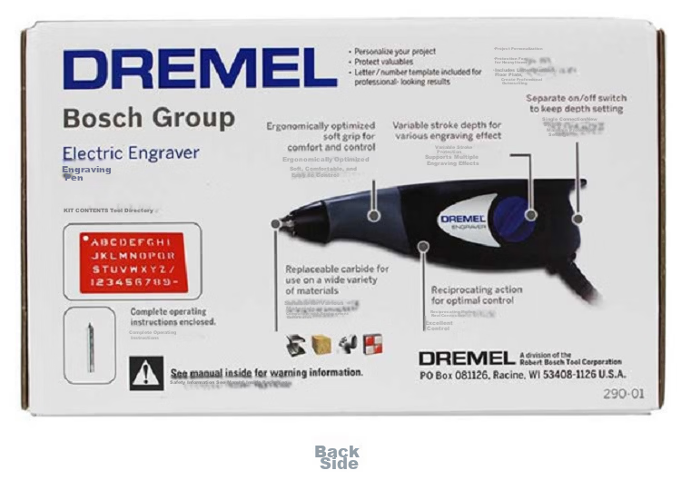DREMEL Electric Engraving Pen for Glass Wood Tiles with 5 Adjustable Depths DREMEL Bosch 290 5
